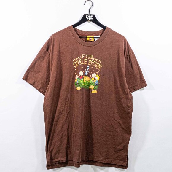 Peanuts Great Pumpkin Charlie Brown T-Shirt XXL Y2K Cartoon Movie Retro - Picture 1 of 9